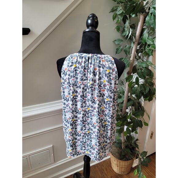 Loft Shirt Blouse Women's Size Medium Multicolor 100% Polyester Sleeveless - Picture 6 of 9